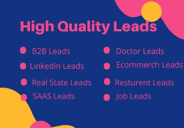 I will collect your targeted B2B, B2, LinkedIn leads and Email List