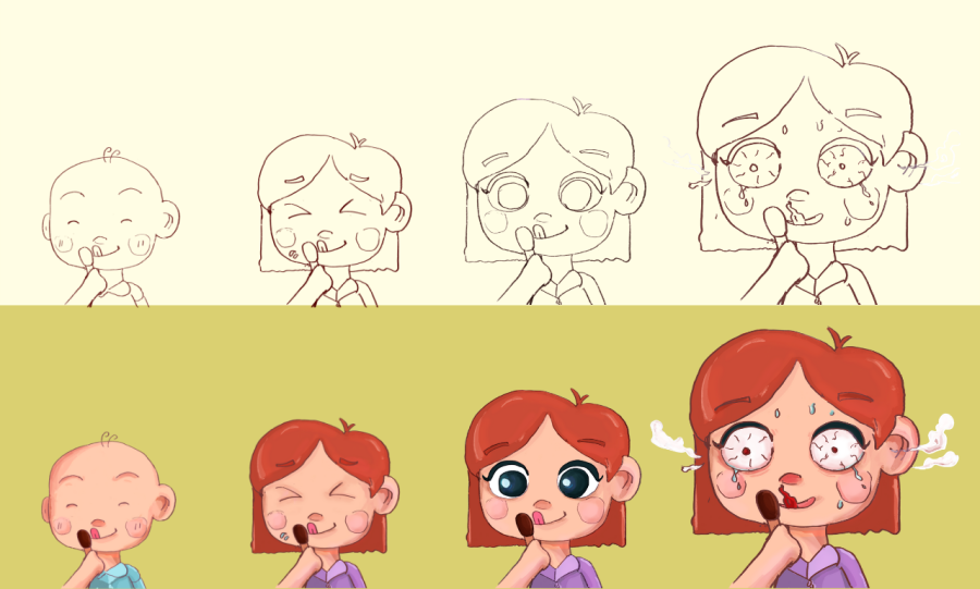 I will draw cute character concept art