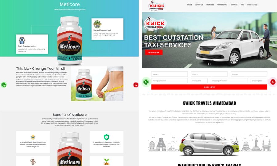 Modern landing page design for your business