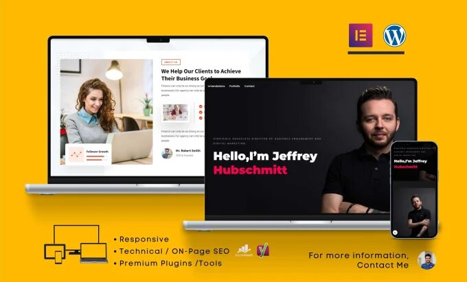 I will create wordpress business website, portfolio websites & blog Website