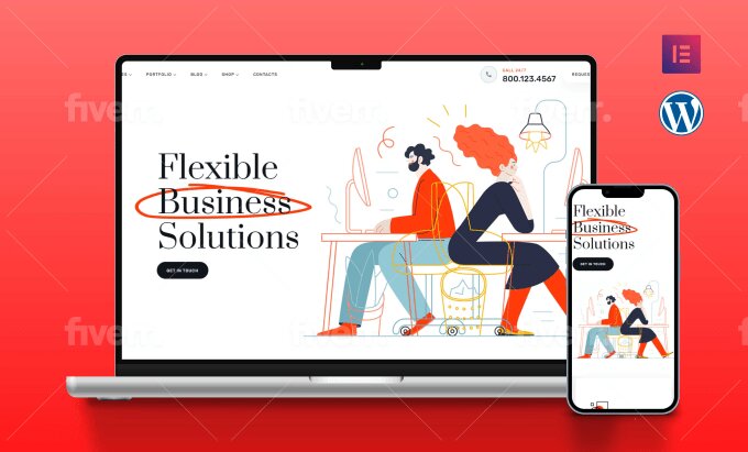 I will create wordpress business website, portfolio websites & blog Website