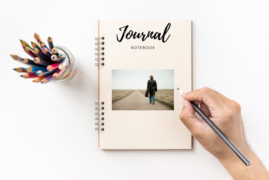 I will design classy journal notebook cover, interior pages for you