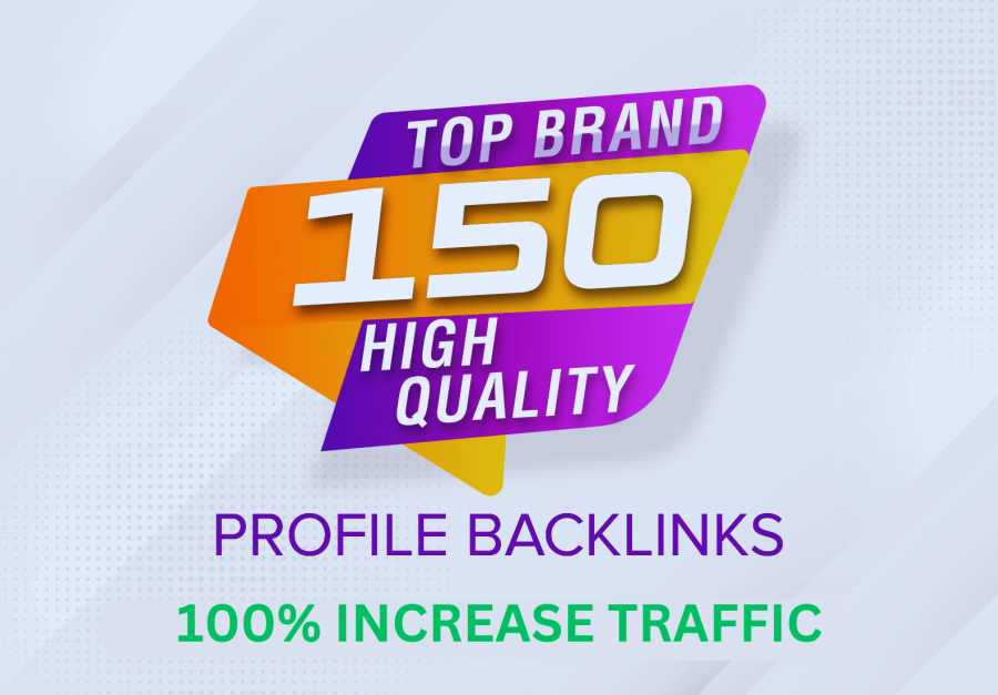 I will Create Skyrocket Your SEO with High Quality 150 Profile Backlinks