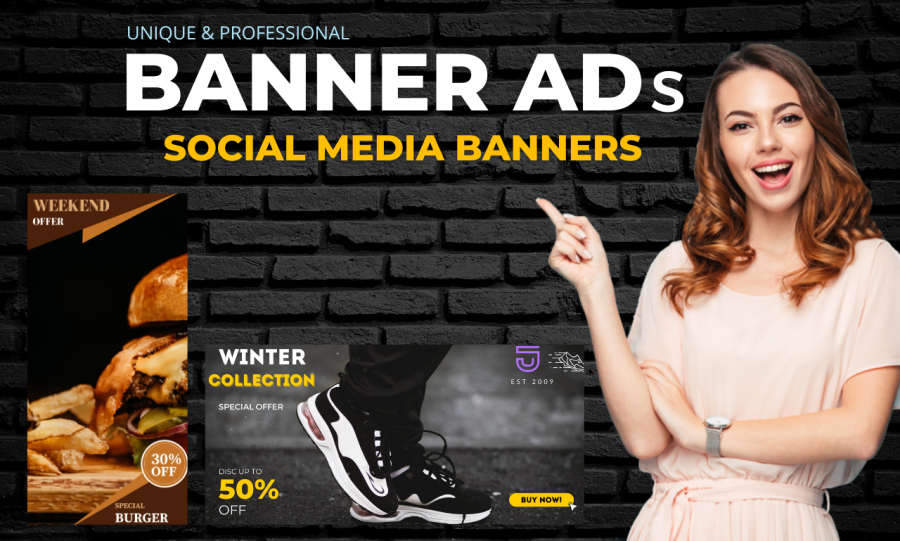 I will design website Ads, Social media and product banners