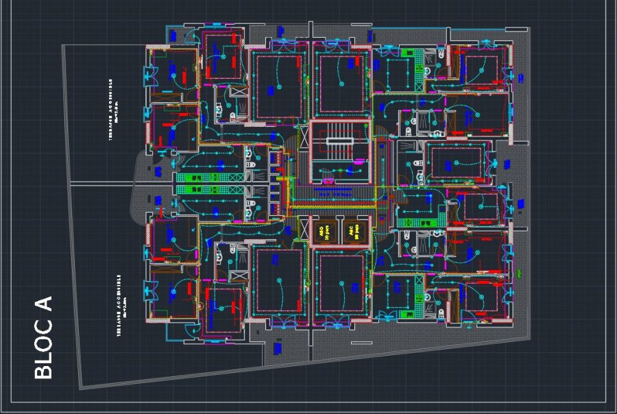I will carry out a complete study of the electrical part in 2D of an architectural plan.