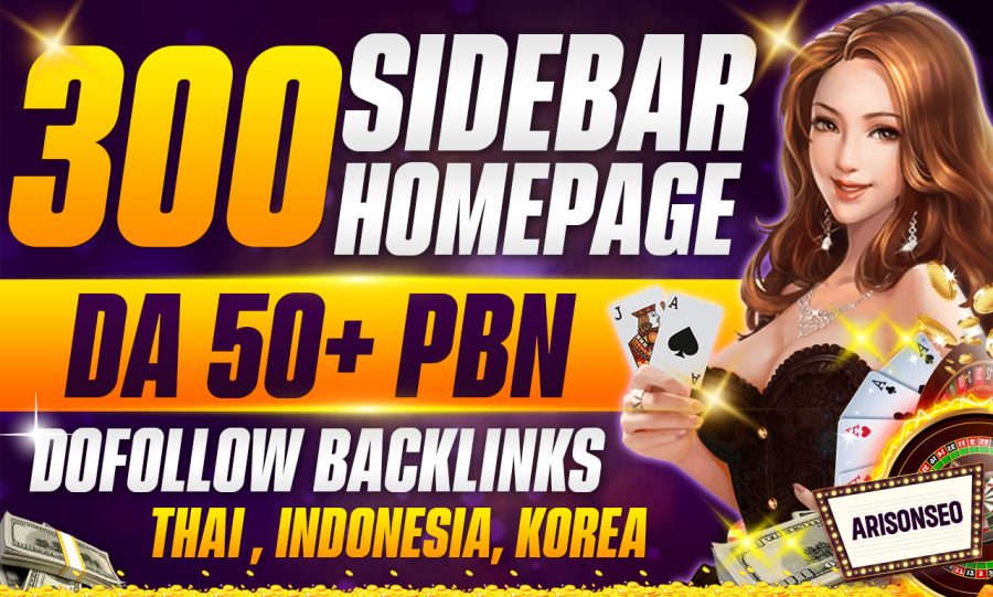 Rank your Thai, Korean, Indonesian website with 300 Sidebar/Blogroll/Footer Casino PBN Backlinks
