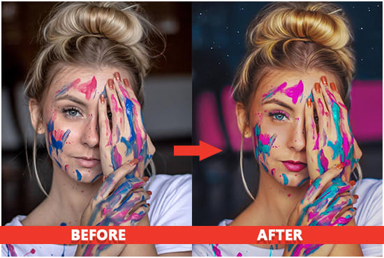I will do high end photo retouching and skin retouching