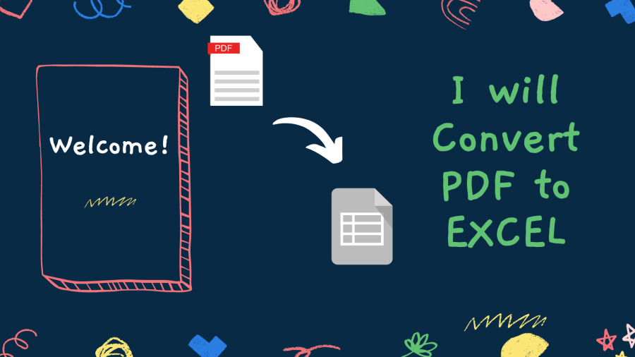 I will convert pdf to excel, word, data entry, copy pasting