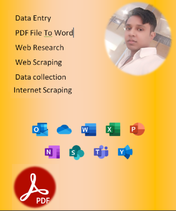 I Well Data Entry Expert PDF File to MS Word, Excel and Data Scraping Web Research