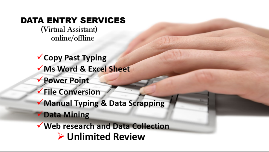 I will do supreme data entry, web scraping, typing, web research