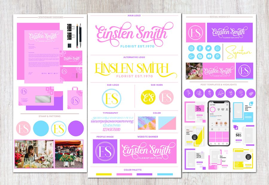 I will design a hand-drawn signature logo with a Brand Identity kit