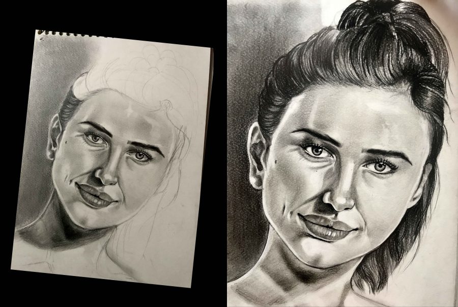 I will draw your portrait into realistic pencil sketch
