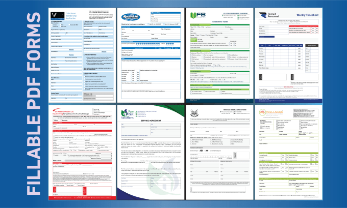 I will design fillable PDF form