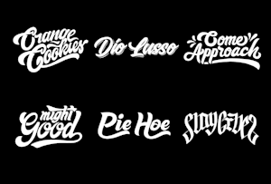 I will create Front, Typography, Hand writing Text Logo 