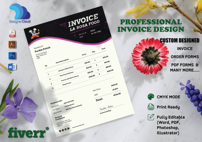 I will create Create Professional Invoice Design 