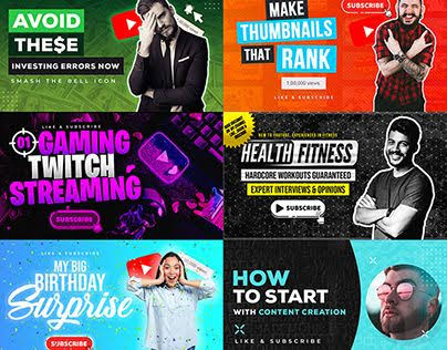 I will design amazing YouTube thumbnail in 30 minutes