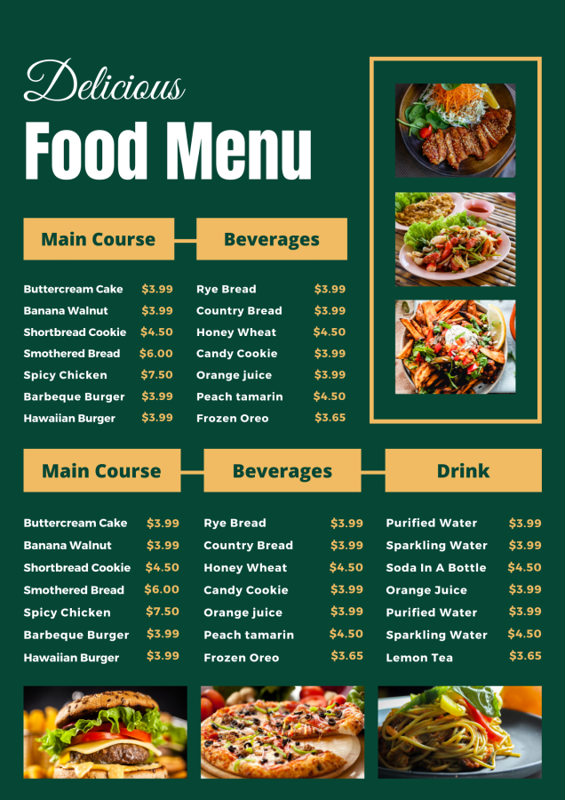 I will design restaurant menu, food menu, menu design