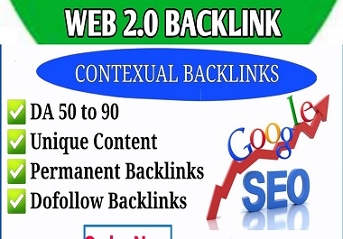  I will build unique web 2 0 contexual do follow SEO Backlinks