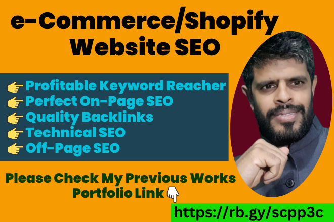 I will do eCommerce and Shopify Website SEO 