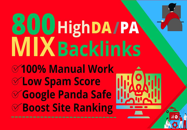 I will manually create 800 white hat high authority mix backlinks to boost site ranking