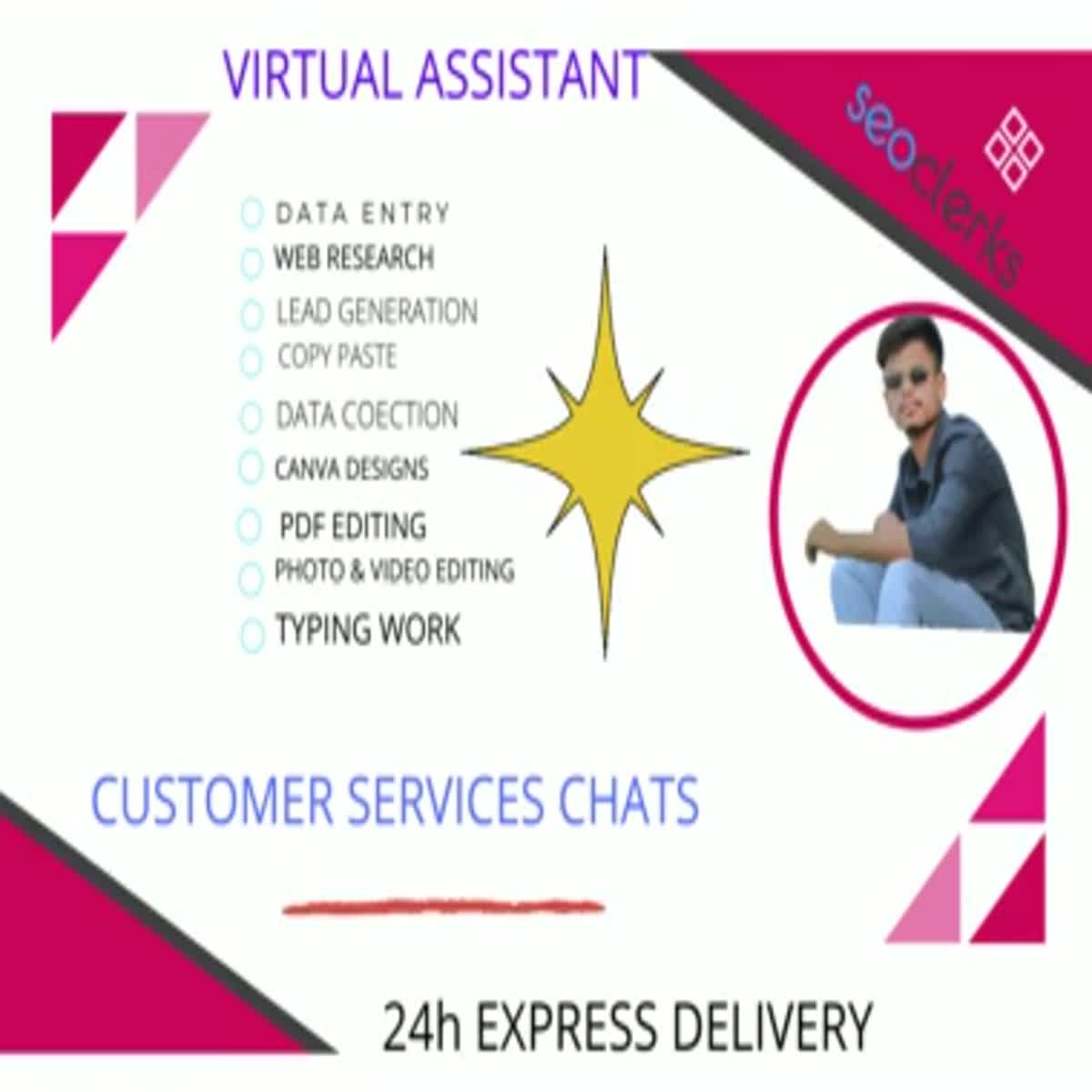 I Will provide virtual assistant for data entry 