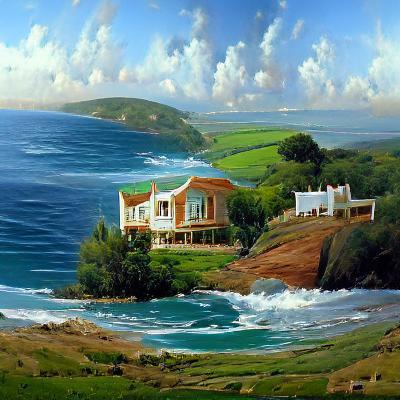 Landscape photo design with artificial intelligence