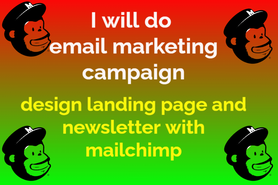 I will do email marketing campaign, design landing page and newsletter with mailchimp