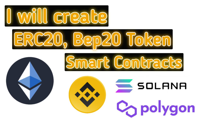 I will create your branded erc20, bep20 smart contract, cryptocurrency token