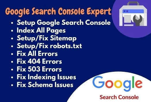I will fix search console,semrush audit, ahref errors, moz, and indexing issues