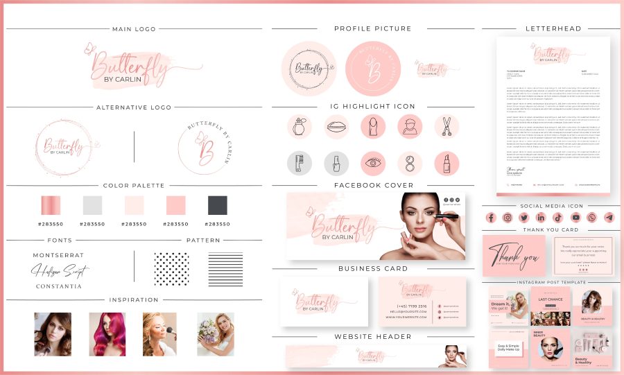 I will design complete signature logo and social media kit branding kit for you