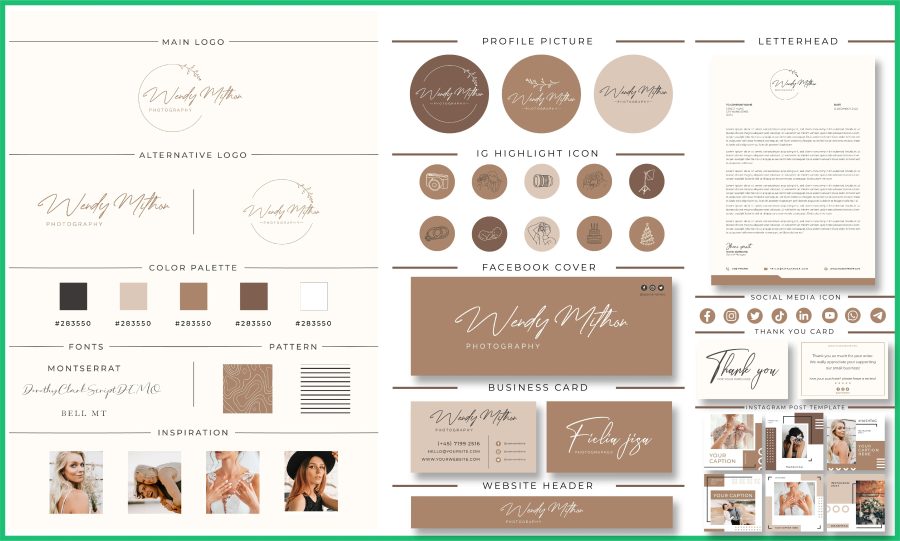 I will design complete signature logo and social media kit branding kit for you