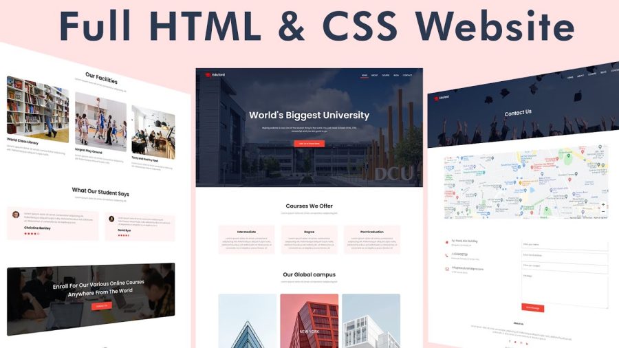 I will create HTML, CSS, react. js Website Design and will do Programming