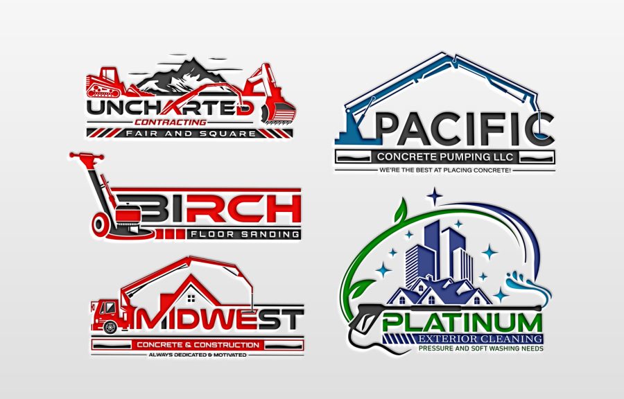 I will design concrete, excavation, trucking, pressure wash, construction logo