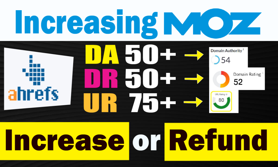 Increase your website 50+ DA with guaranteed policy