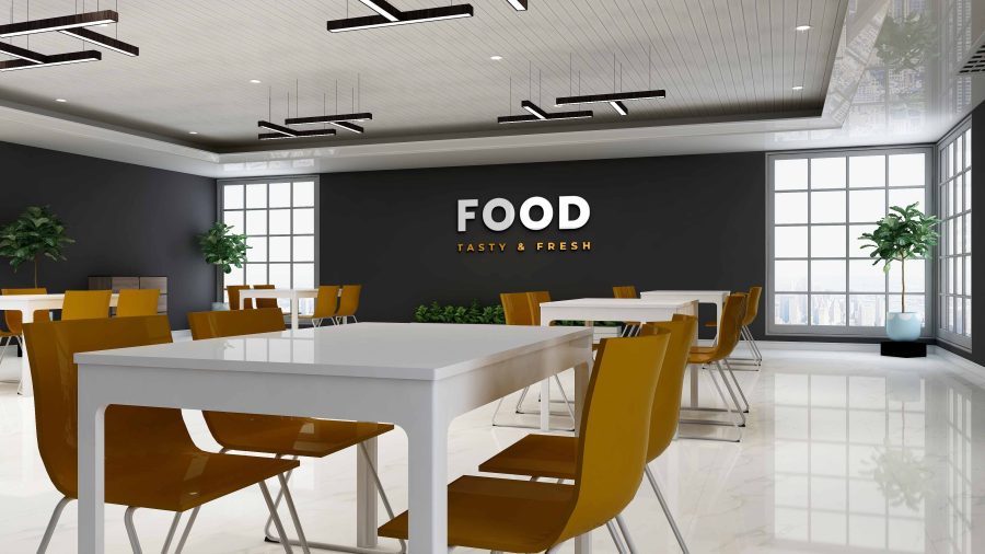 I will put your logo on 99+ Restaurant & Coffee Shop Signage Mockup
