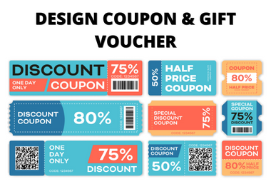 Design coupons, gift cards, gift vouchers, discount coupon