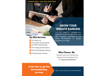 Let me increase your website ranking with best white hat SEO backlinks 