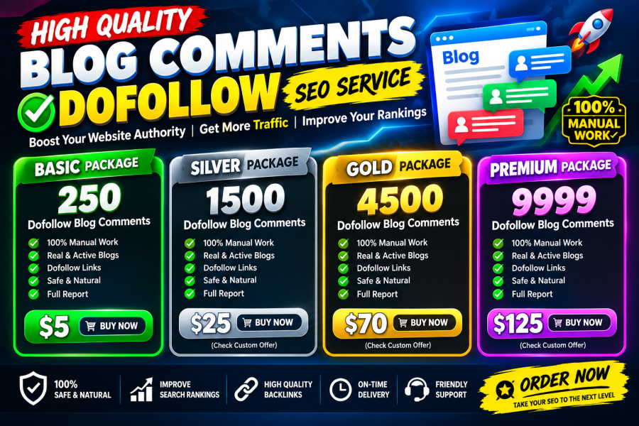 I will make manually 9999 dofollow blog comments high DA PA TF