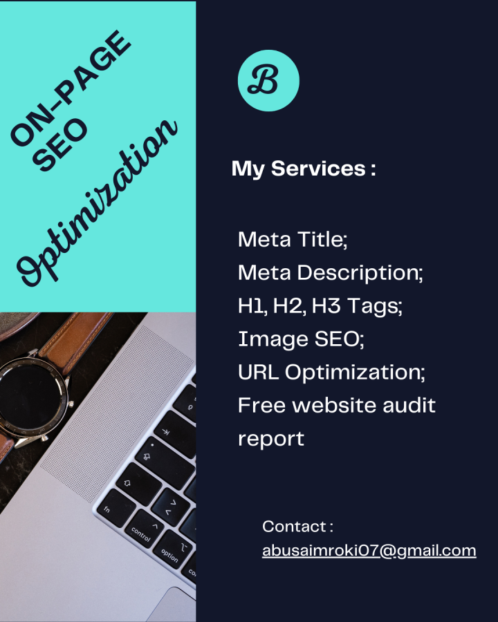 I will do on-page seo, meta titles, meta descriptions, and image alt tags