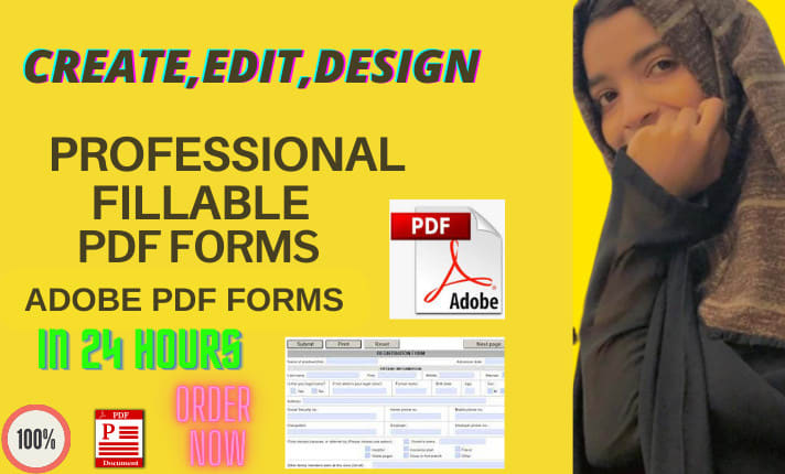 I will design, edit, convert and create fillable pdf form and files conversion