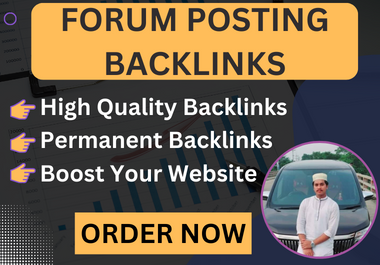 I will provide forum posting, high quality forum backlinks