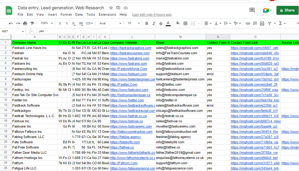 I will do 200 lead generation, data entry or any data collection