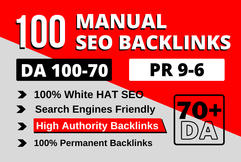 Increase Ranking with 100+ unique Domain High Authority Backlinks PA DA TF CF Upto 90
