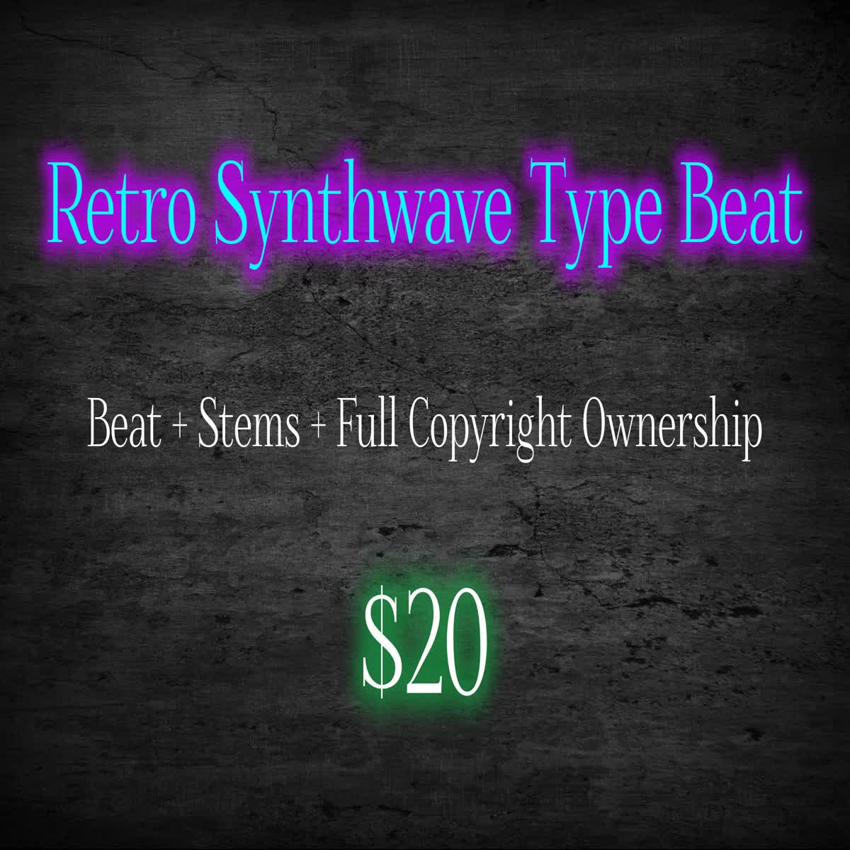 I'll Create a Cool Retro Synthwave Beat with Stems and Full Copyrights