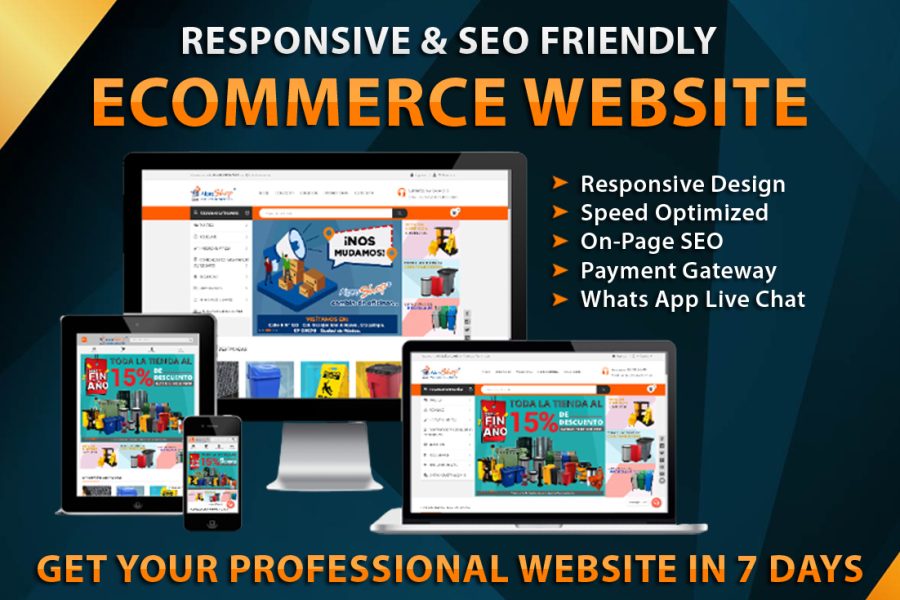 I will design modern, responsive ecommerce website