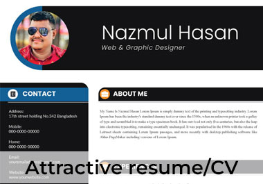 I will do clean attractive resume/CV design