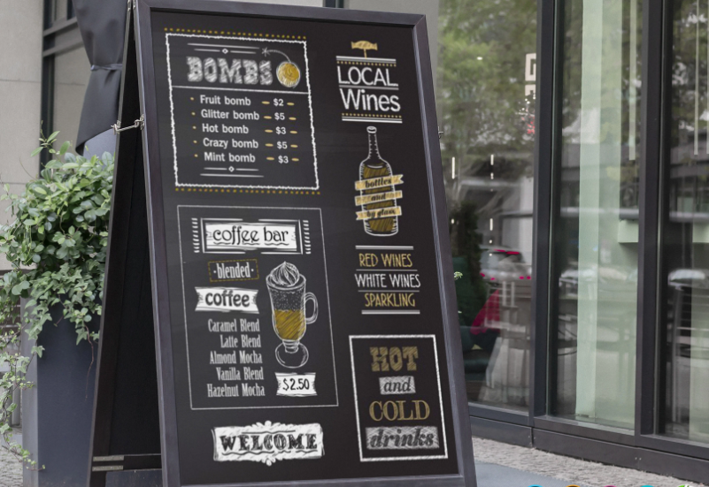 I will Make Restaurant, Cafe, BBQ & Drinks Menu on CHALKBOARD in Very Trending Style