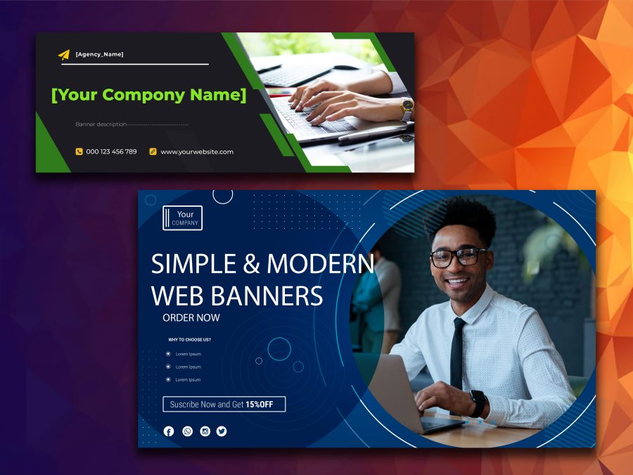 design web banner,web ads,social media ads for any size and platform