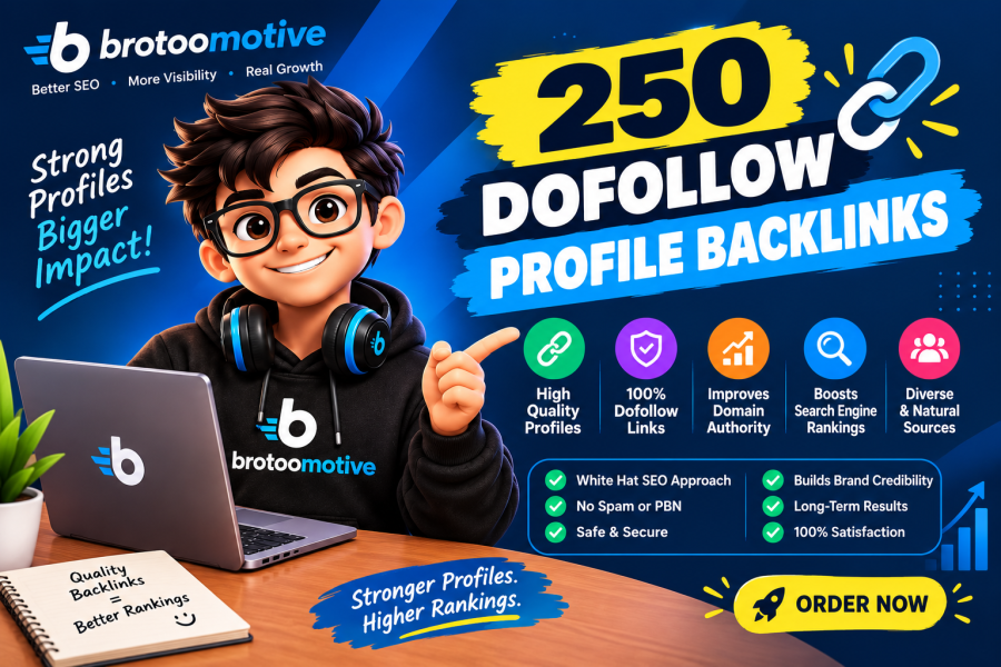 250 Dofollow Profile Backlinks for Google Top Ranking