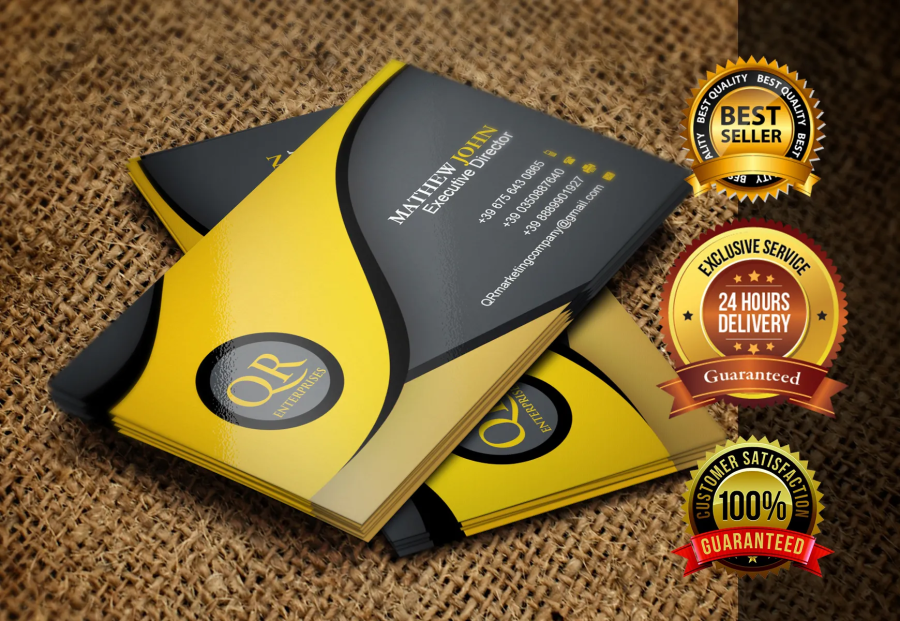 I will create a luxury business card for your business